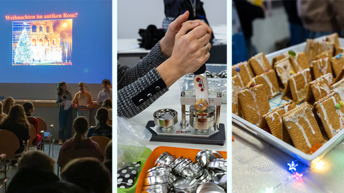 Weihnachtsfeier Buttonmaschine Weihnachtskekse