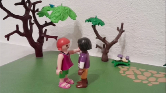 Playmobilszene zur Animation des Vaterunsers