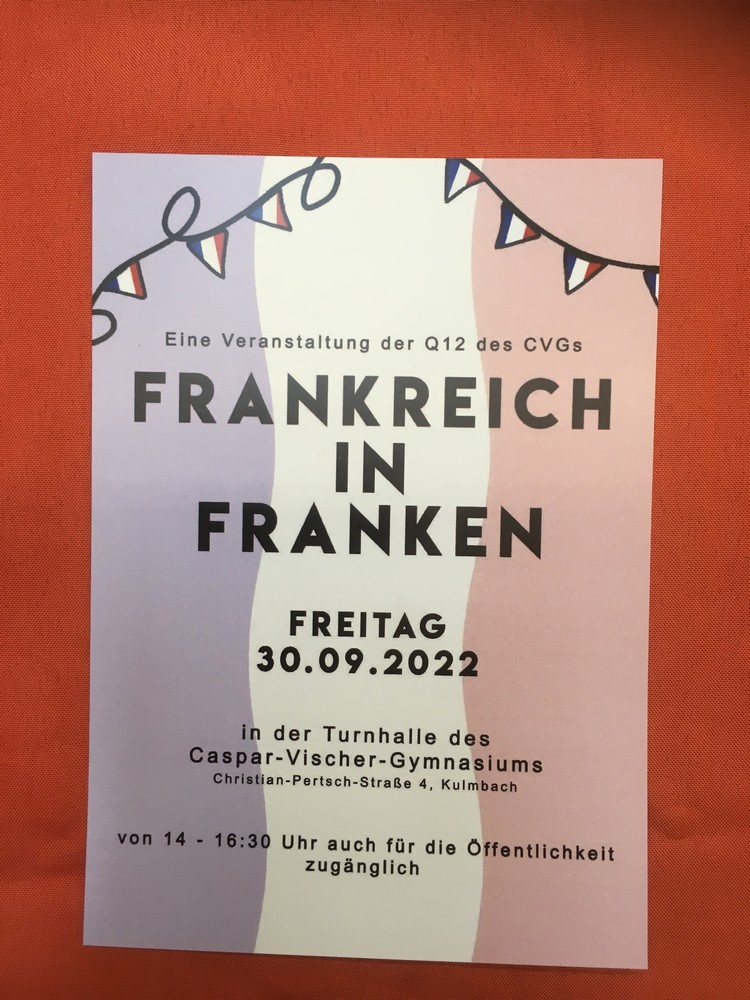 Plakat der Veranstaltung Frankreich in Franken