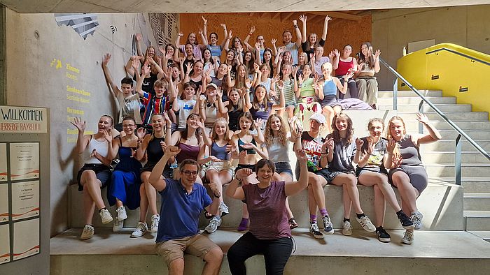 Schülergruppe beim Tutorenwochenende