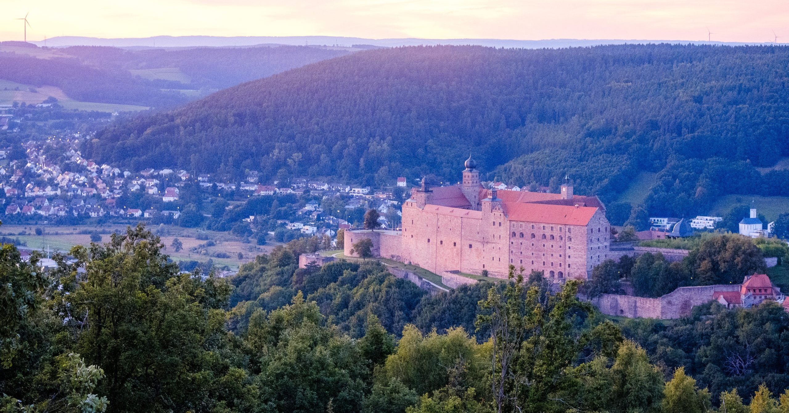 Plassenburg in Kulmbach von oben