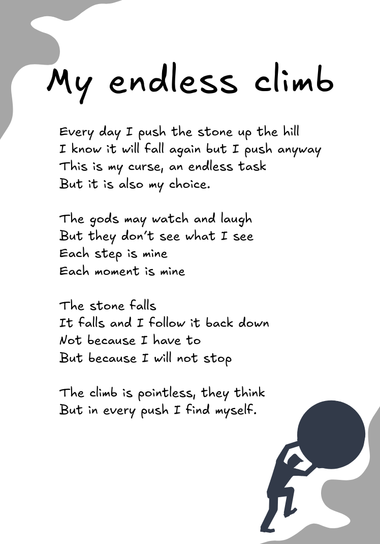 Gegengedicht zu Andrew Bird "Sisyphus" von Ecem Ceken und Anna Stocker