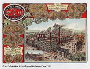 EKU-Platz Brauerei Zeichnung Luftbild um 1900