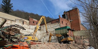 Foto des Abrisses der Mälzerei Zeitler