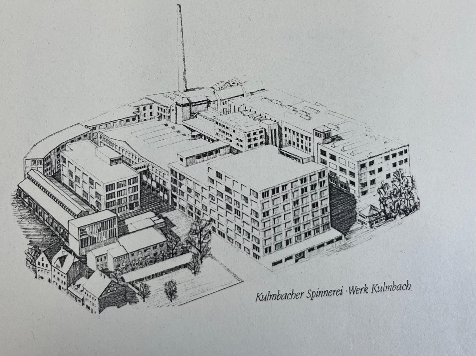 Zeichnung der Kulmbacher Spinnerei
