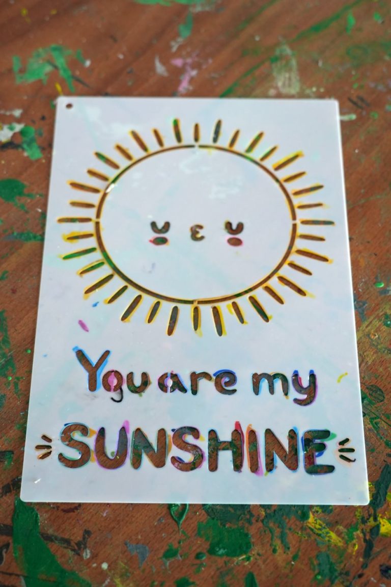 Schablone zum Bemalen der Sternennachttaschen