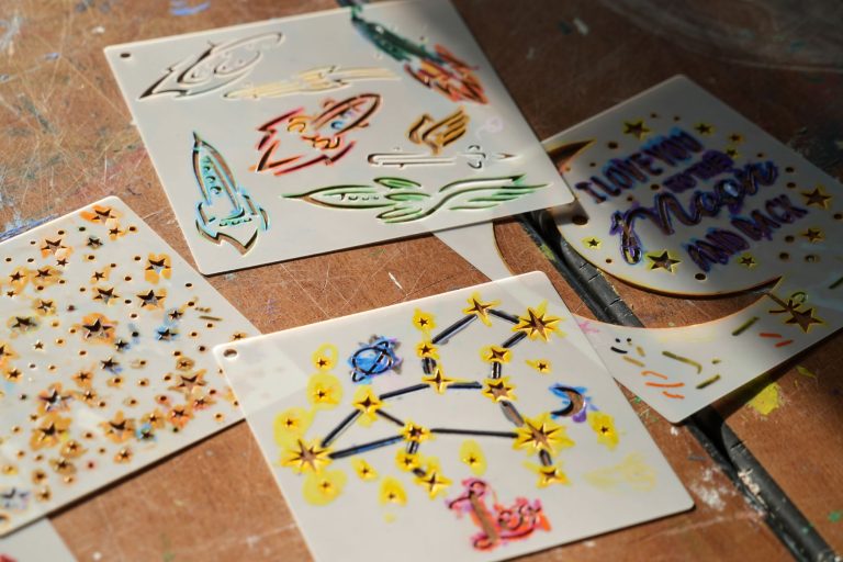 Schablonen für die Sternennachttaschen