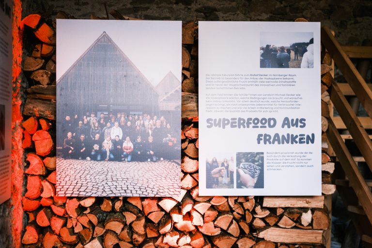 Ausstellungsraum für den Schokoriegel auf dem Foodfestival in Wirsberg