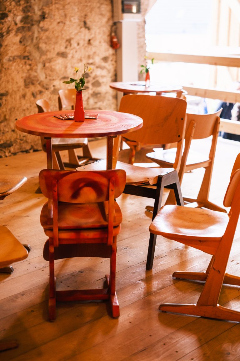 Caféecke im Ausstellungsraum